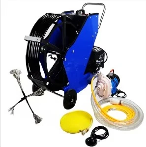 منظف عادم المطبخ الصناعي مع عمود مرن وفرشاة سلكية بطول 15 مترًا للاستخدام التجاري #3