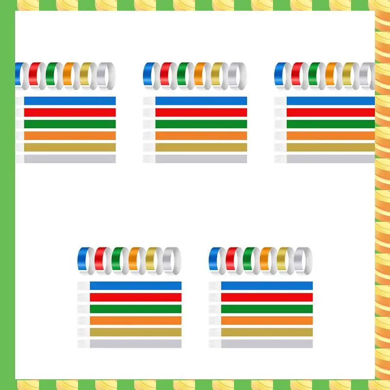 

AB53 3000 PCS Neon Colored Wristbands For Events, Synthetic Paper Waterproof Lightweight Activity Identification Wristbands