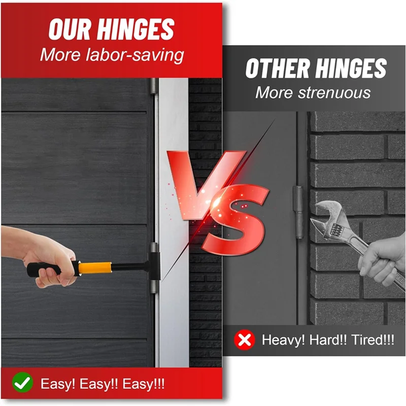 ABJN-Hinge Adjusting Wrench For Doors, 4 In 1 For Door Hinge Adjustment Tool Heavy-Duty For Residential And Commercial Construct