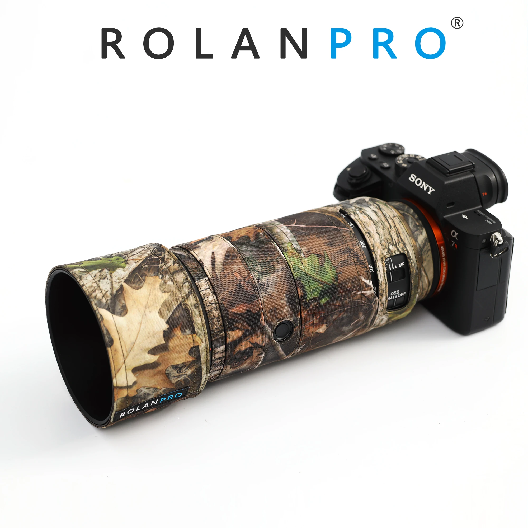 ROLANPRO Objektivschutz für Sony FE 100-400mm F5.6-8 OSS (SEL100400) Objektivschutzhülle Kameraschutzgehäuse Regenschutz Tarnfarbe