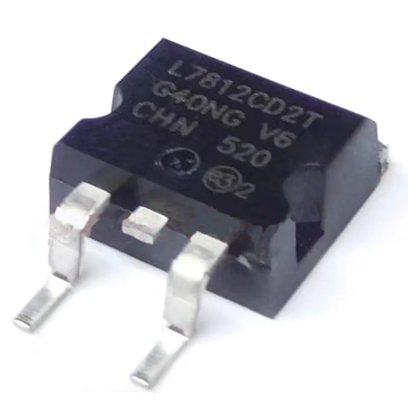 Triac L7812CD2T, SMT TO-263, L7812, L7812C2T, 10 peças