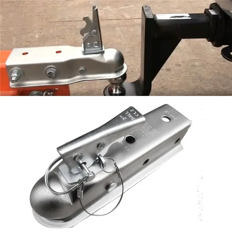 【HOT N07R】 Trailer Coupler 2 X 3 Inch Hitch Ball Coupling Straight Tongue 5000 Lbs RV Parts Accessories