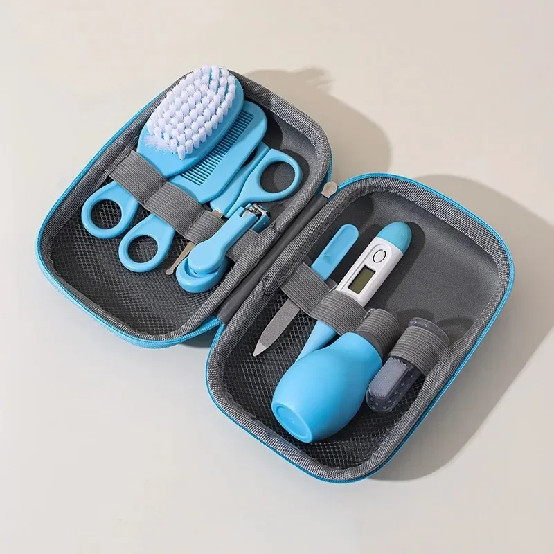 

Baby Grooming Set 8 in 1 with Nail Clipper Comb Brush Portable EVA Case