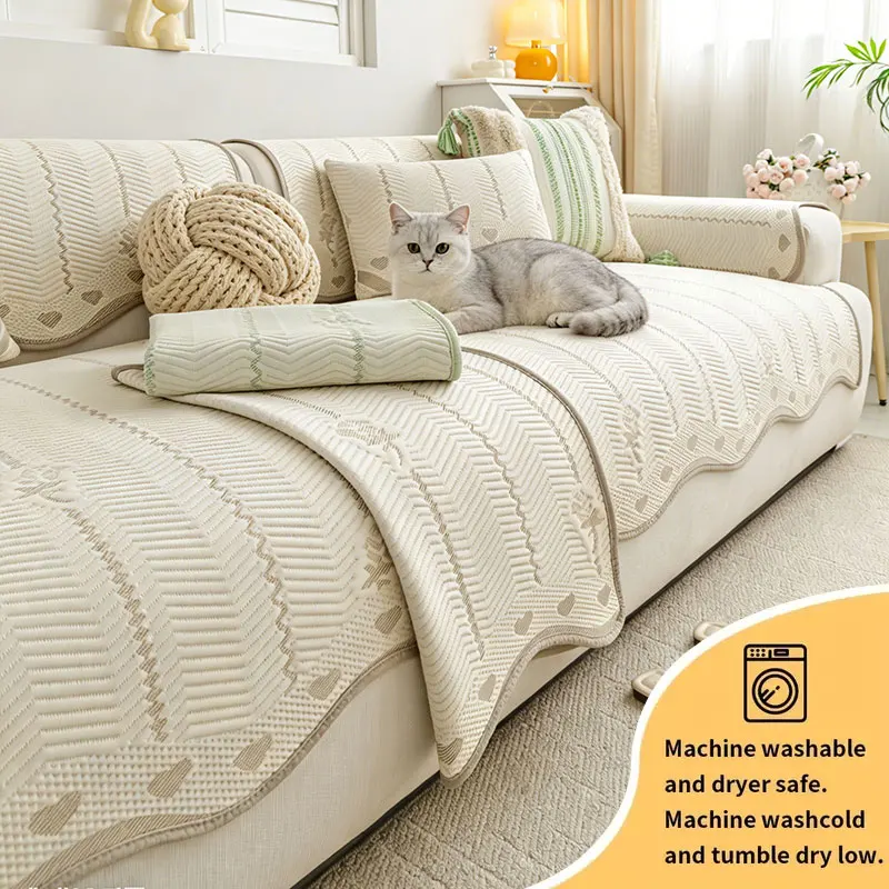  1PC-Rose heart-shaped sofa cushion is an ideal choice for pet families to protect their sofas from cat scratching and dust