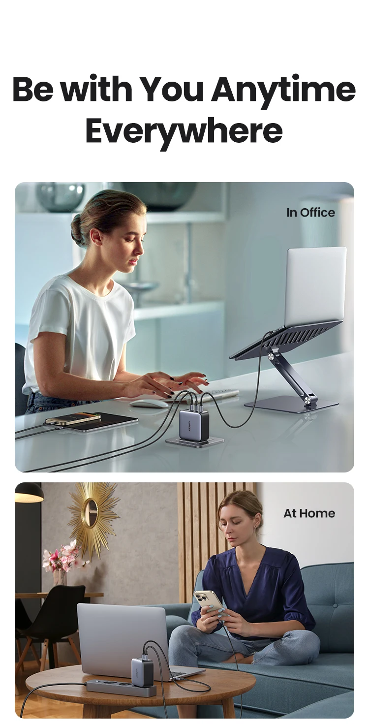 UGREEN USB Charger 100W GaN Charger for Macbook Tablet Fast Charging for iPhone Xiaomi USB Type C PD Charge for iPhone 18 17 16
