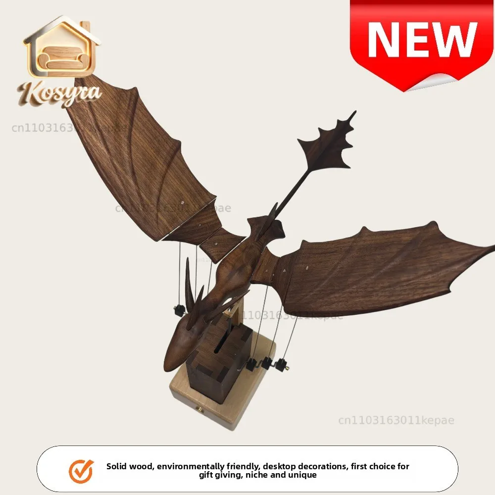 Western Dragon - Black Walnut Handmade Tabletop Ornament Home Birthday Gift Solid Wood Creative Toy Valentine's Day
