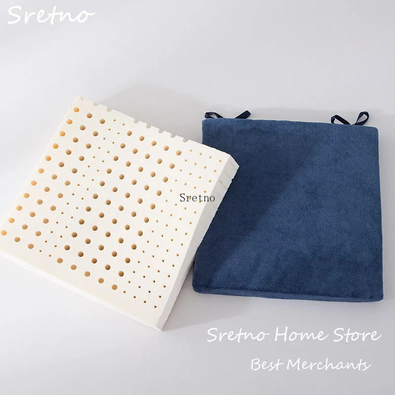 

SRETNO Thai Natural Latex Cushion Home Decorations Floor Cushion Single Student Chair Cushions Office Hip Mat Car Seat Cushions
