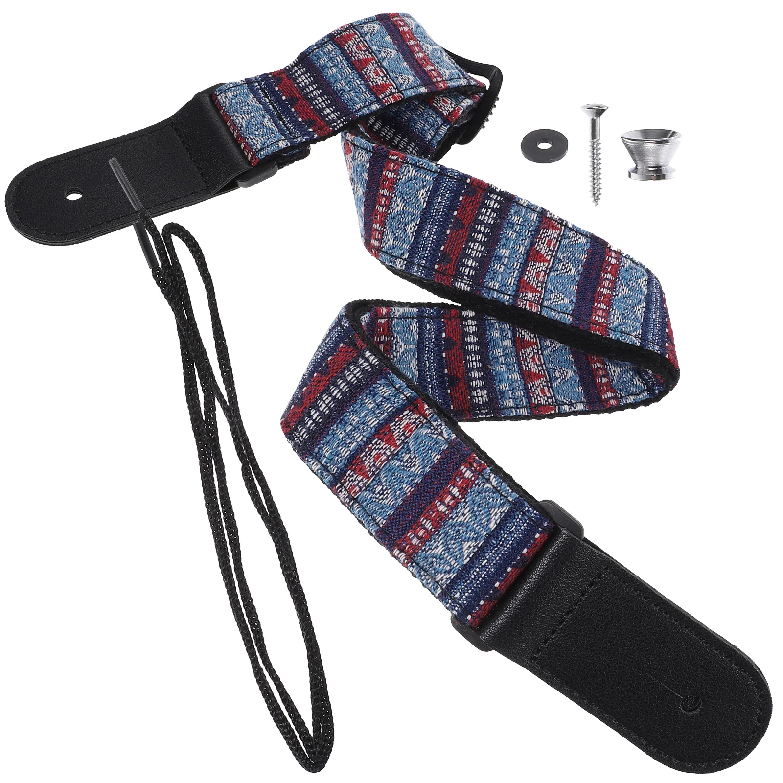 

1pc Ukulele Strap Adjustable Instrument Belt Comfortable Durable Premium Material Beautiful Pattern Eye-catching
