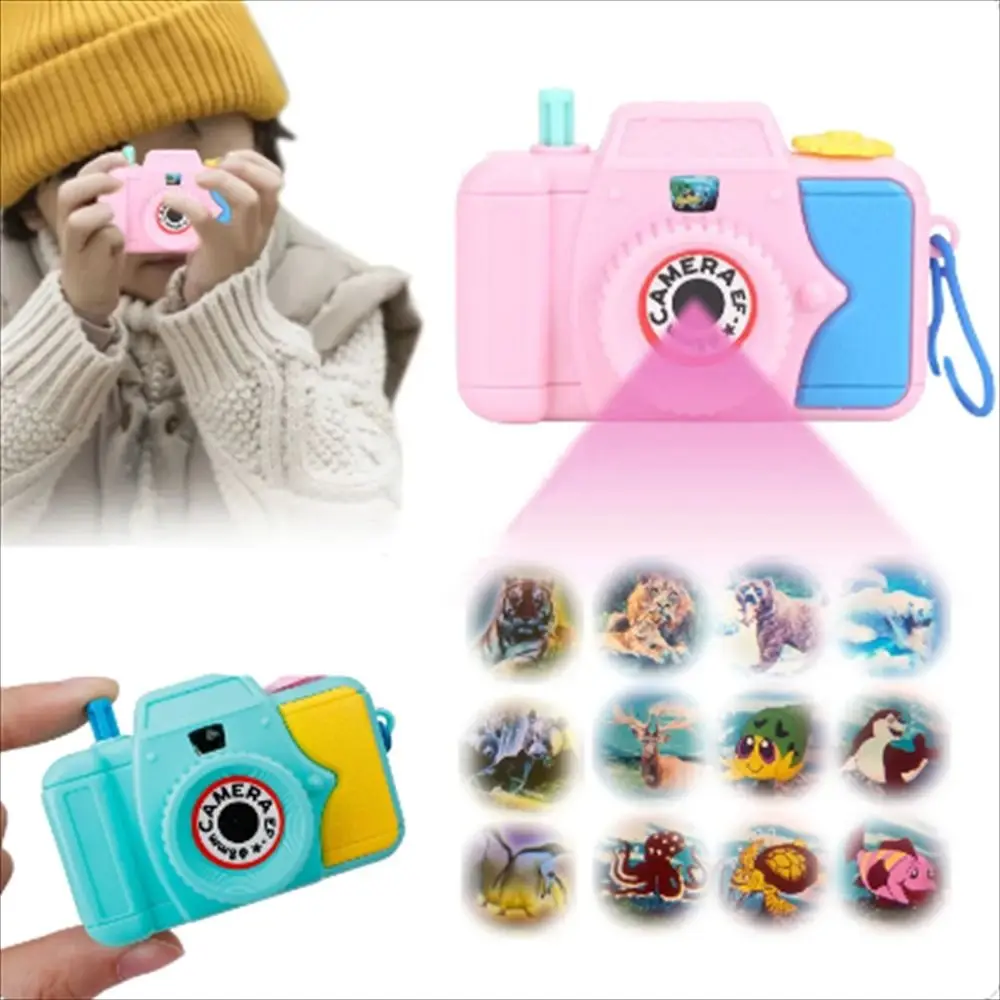 Padrão animal crianças câmera brinquedos educativos escola recompensa câmera de projeção chá de bebê giveaway presentes fotografia