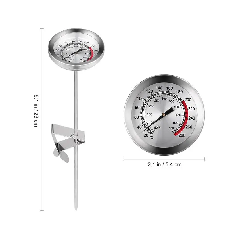 Oil Temperature Gauge Frying Deep-Fried Pot Clip Kitchen Turkey Barbecue Food Cooking Kitchen Meat Probe Frying Thermometer