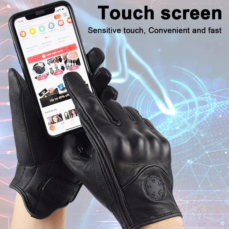 Motorcycle Gloves Men Women Touch Screen Motorcyclist Riding Gloves Retro Breathable Motorbike Motocross Gloves Yellow pink view 4