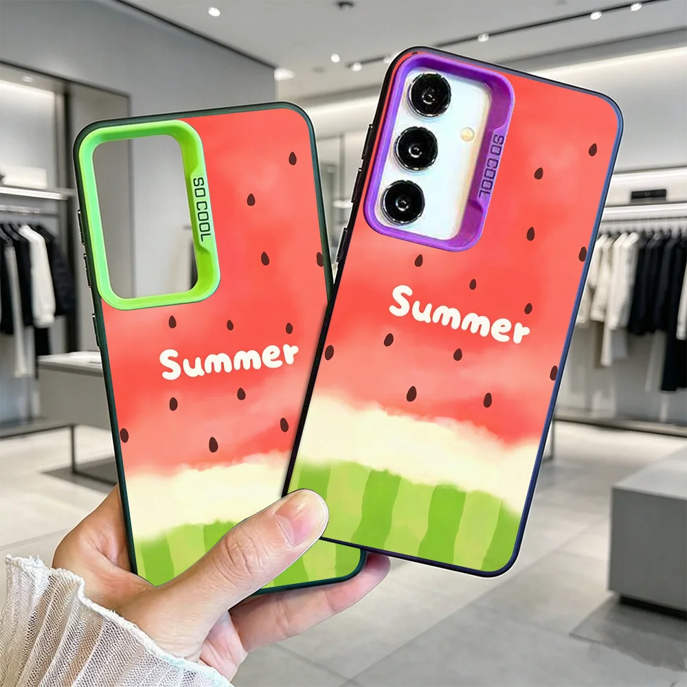Watermelon Summer Print 2026 New Phone Case For Samsung Galaxy S25 S23 A73 A72 A57 A34 A26 Slim Fit Shockproof Back Cover
