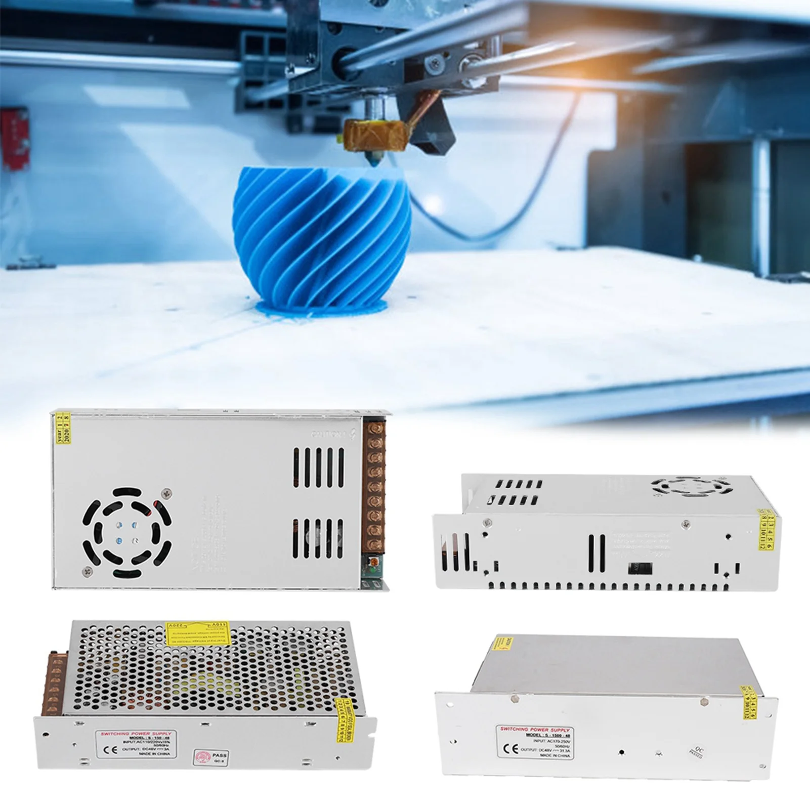 Netzteil Treiber Adapter Aluminium Legierung DC48V LED Bildschirm Streifen Licht 3D Drucker Netzteil Treiber Adapter