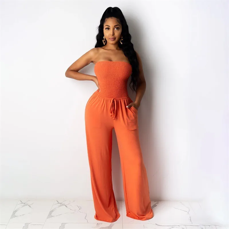 

Sexy Off Shoulder Wide Leg Pants Y2K Clothes INS Onepieces Overalls Outfits Elegant Corset Jumpsuit Romper for Women 2023