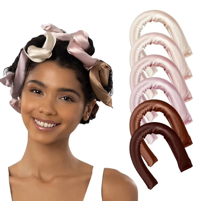 

Набор для ленивых завивок без нагрева, 25 см, 6 цветов, 6 штук, резиновые диски-бигуди, инструменты для укладки волос для женщин