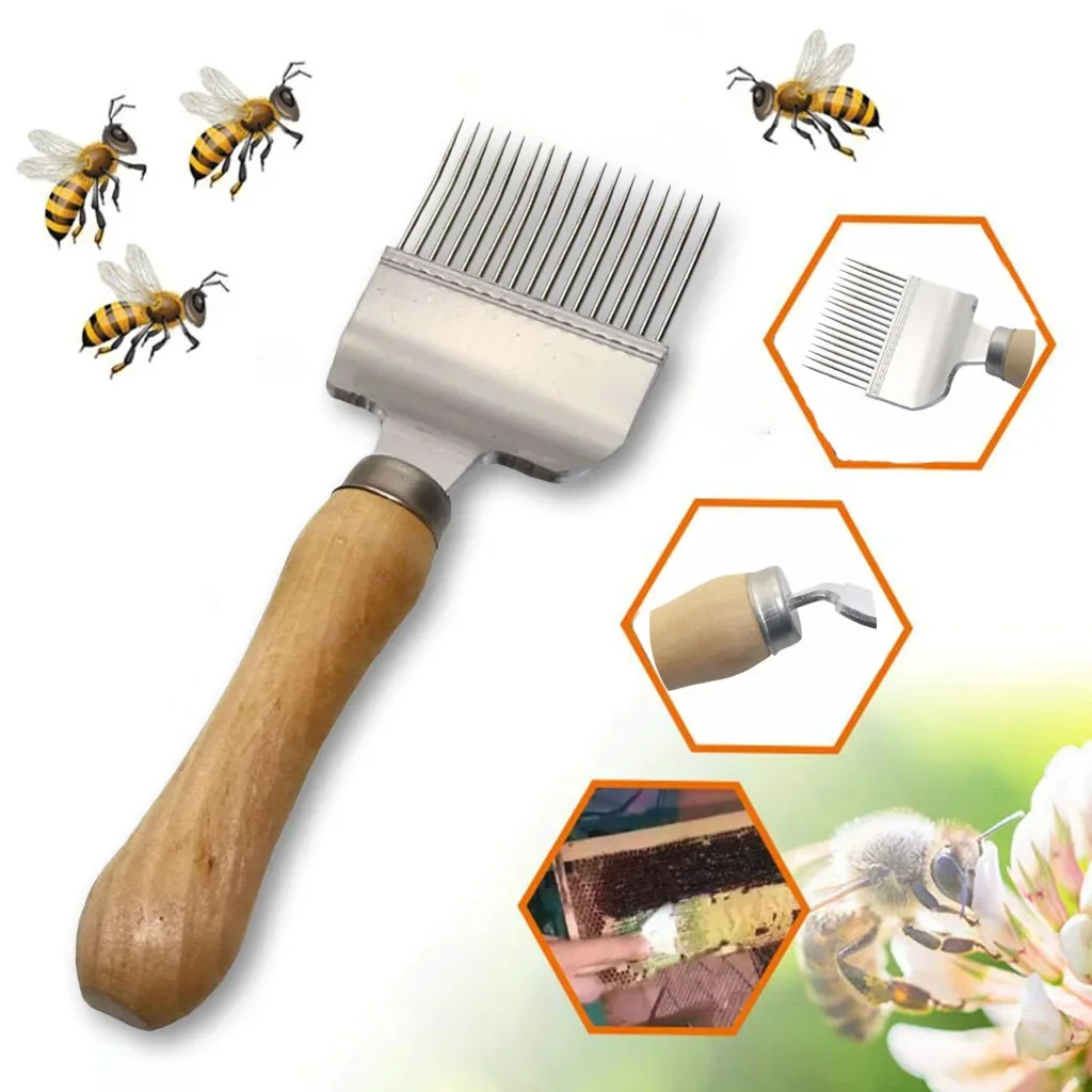 

Beekeeping Tools Supplies Honey Cutter Wooden Forks BEE Fork Durable Handle Pin Honey Cut Uncapping Needle