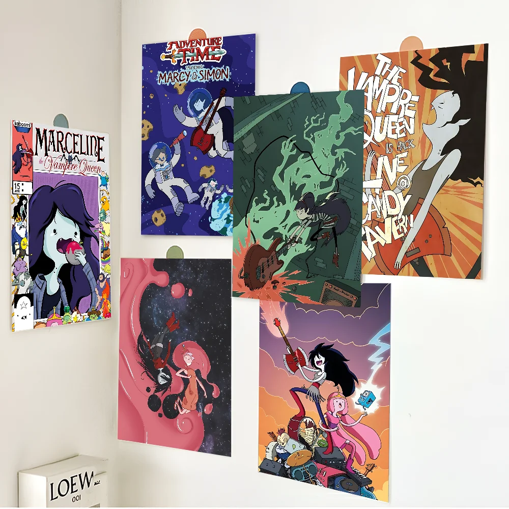 A-Adventure Time M-Marceline Pfp ذاتية اللصق ملصق فني يتوهم الجدار ملصق لغرفة المعيشة زخارف للحانات اللوحة خمر