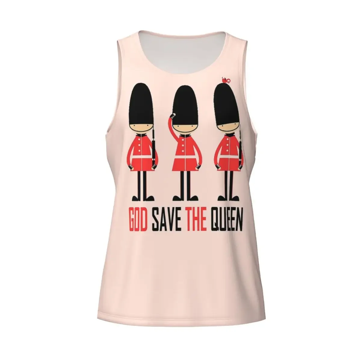 Quick Dry London Queen Guard United Kingdom Soldier Retro British Souvenir UK Gym Tank Muscle Sleeveless Shirt Bodybuilding Vest