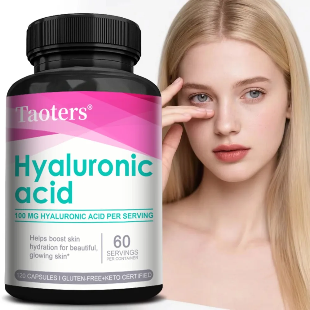 

Hyaluronic Acid Supplement, Supports Healthy Hair, Nails, and Skin, Gluten-free, Non-GMO, Suitable for Both Men and Women