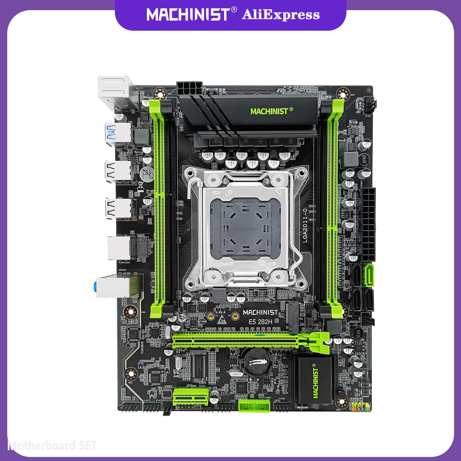 

MACHINIST 282H X79 Motherboard LGA 2011 Support Intel Xeon E5 v1 v2 CPU processor DDR3 ECC RAM Desktop Memory Sata M.2 NVME