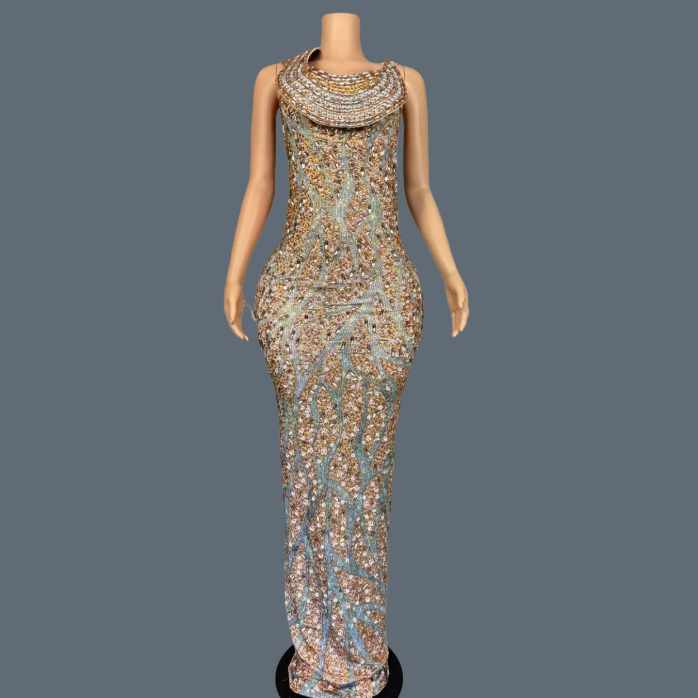 

Designer Glamorous Evening Dress Elegant Women Tight Fitting Long Dress Birthday Celebrate Party Rrom Photo Shoot Wear Wanyue