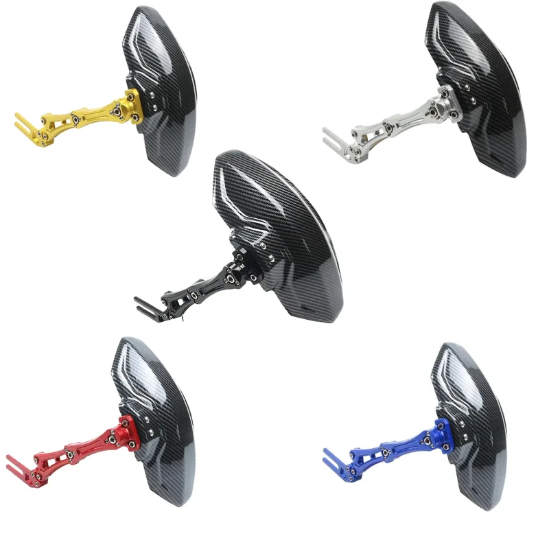 Universal Motorcycle & Electric Bicycle Rear Fender Bracket: 10" Tire Compatible, 360° Rotatable & Adjustable Aluminum Wing