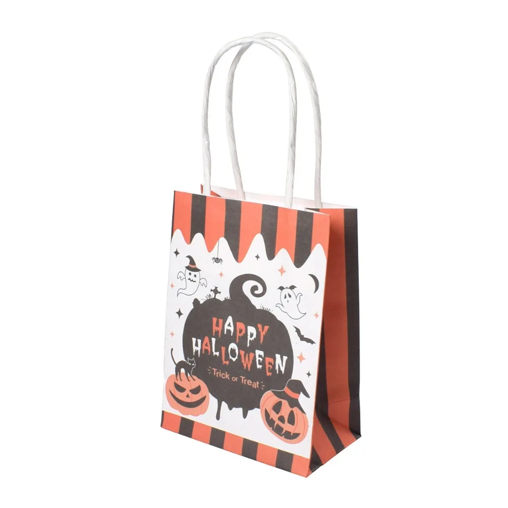 10szt Halloween Candy Paper Bag Mini Colorful Halloween Theme Party Favor Cookies Chocolate Mini Paper Bag