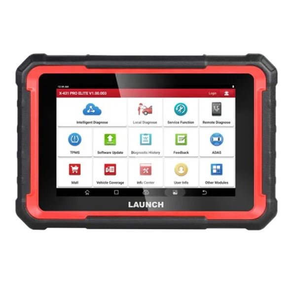 LAUH X431 PRO ELITE 8'inch Car Diagnostic Tools Auto OD OD2 Scanner All System CANFD/DOIP Active Test 32 Reset ECU Coding