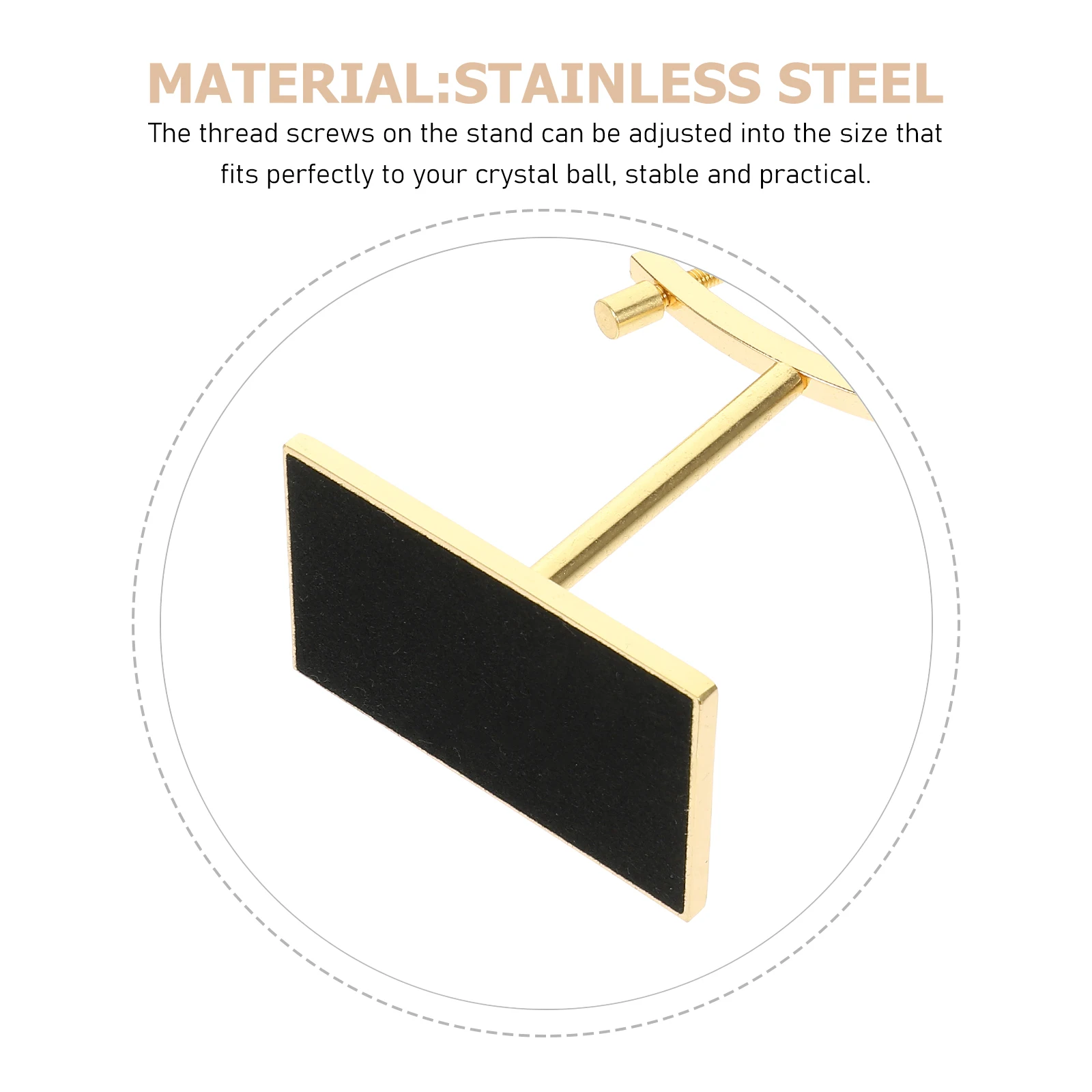 Adjustable Caliper Display Stand Stainless Steel Sphere Holder for Crystal Ball Mineral Ornament Egg Globe Gemstone Prism Coin