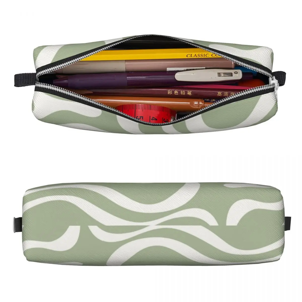 Bohemian Boho Liquid Swirl Abstract Pattern Pencil Case Creative Pen Bag for Student School Supplies Gifts Pencilcases