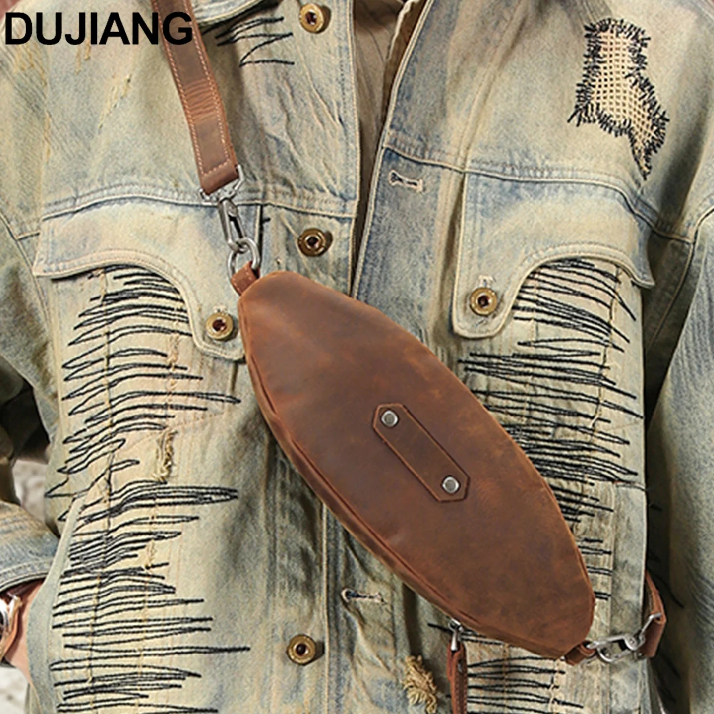 summer-2026-vintage-genuine-leather-chest-bag-top-layer-cowhide-crossbody-bag-casual-personality-diamond-shape-leather-bag