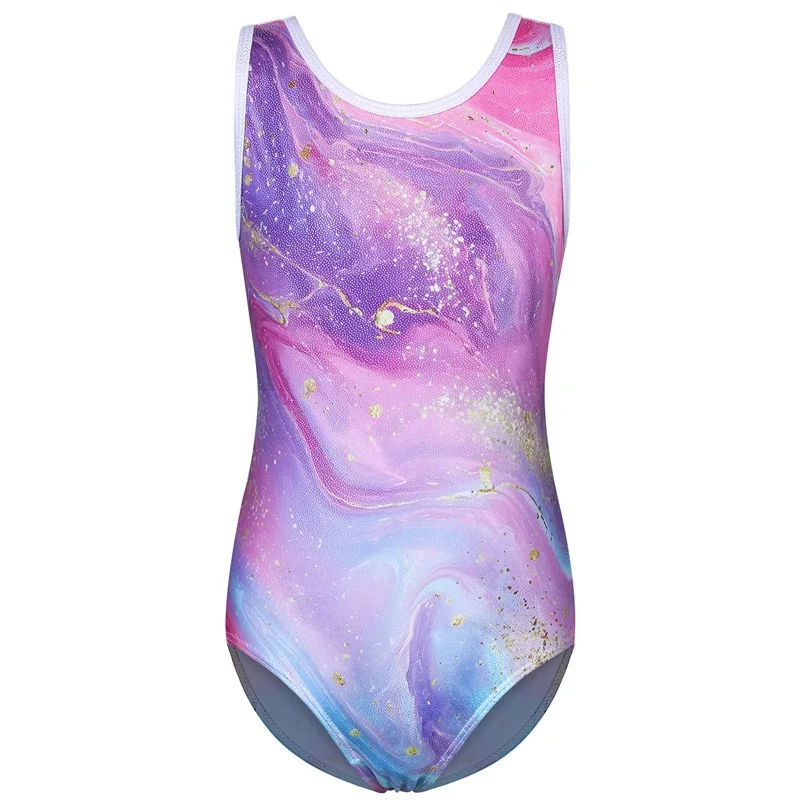 BAOHULU Princess Ballet Dance Dress One-Piece Sleeveless Gymnastics Leotard for Toddler Girls Training Dance Wear