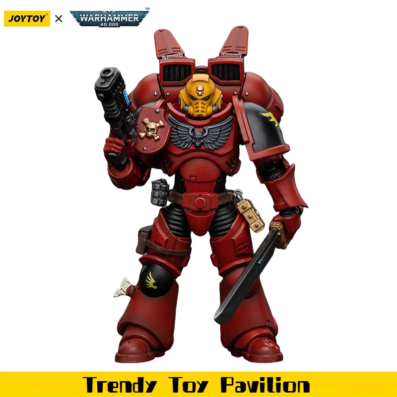 

【JOYTOY】Warhammer 40K Blood Angels Jump Pack Intercessors Sergeant с плазменным пистолетом 1/18 Фигурка Игрушки