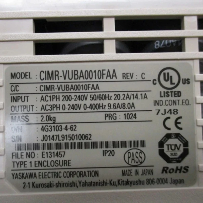 New In Box Yaskawa CIMR-VUBA0010FAA Inverter 1 Year Warranty In Stock