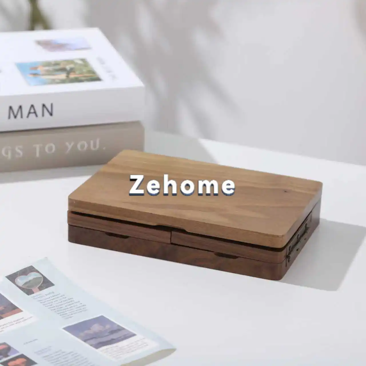 North American black walnut watercolor sketch travel watercolor box portable with lid multi-functional sketch must-have one