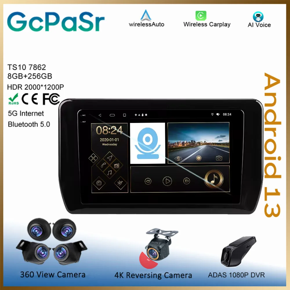 Android 13 per Toyota Avanza Veloz 2021 - 2023 unità principale Multimedia Dash Cam Carplay Auto ad alte prestazioni QLED WIFI Screen CPU