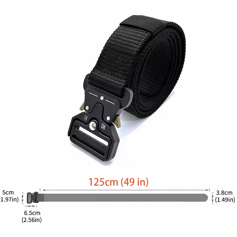 حزام قماش نايلون متين من الدرجة التكتيكية للصيد والبقاء في الهواء الطلق |   تصميم عالي التحمل متعدد الوظائف للاستخدام للرجال والجنسين ​