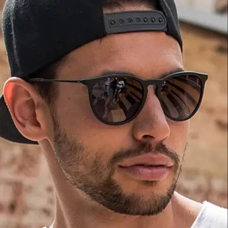 New trend sunglasses ins wind explosion models metal round frame fashion sunglasses men and women with the same paragraph