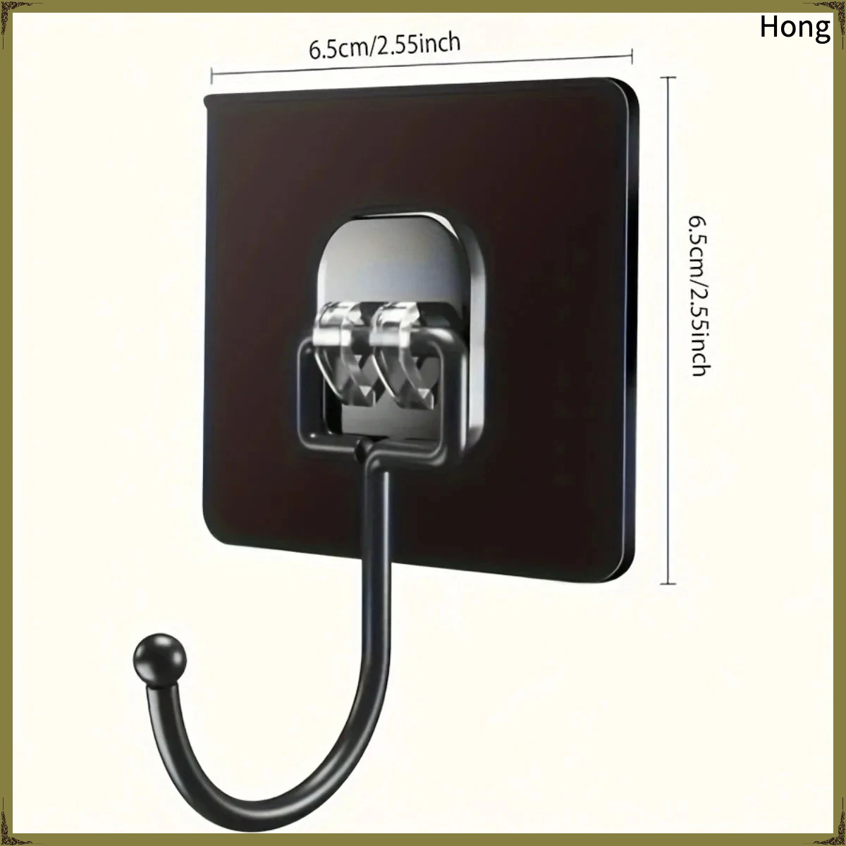 Self Adhesive Hooks Rotating Waterproof Strong Sticker Holder Wall Door Storage Hanging Hook Kitchen Bathroom Organizer