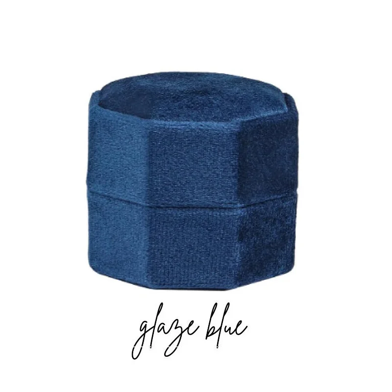 Personalisierte Acryl Topper Samt Ring Box Hochzeit Octogon Ring Box Verlobung Vorschlag Idee Doppel/Dreifach Slots Ring Halter