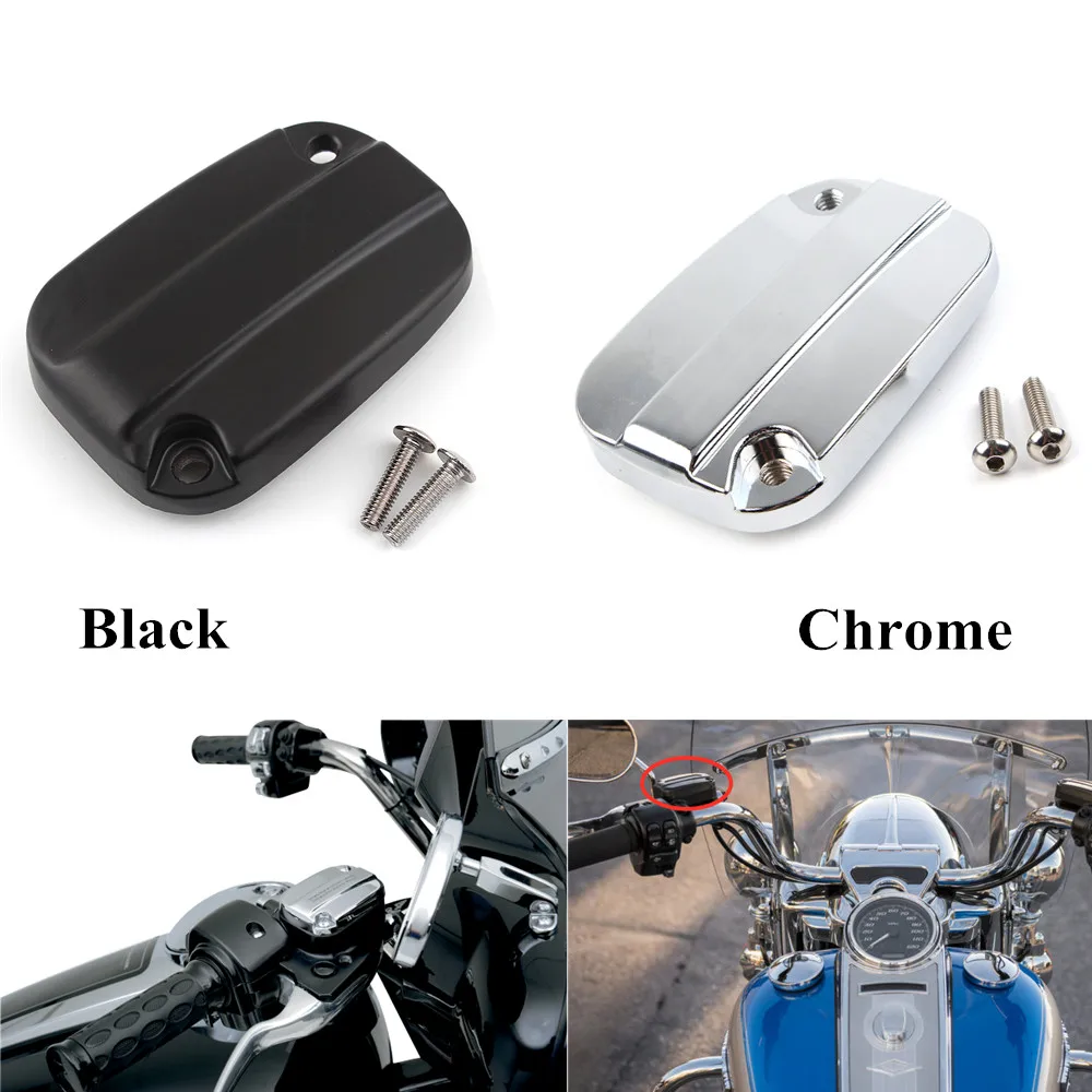 Motorcycle Accessory Brake Master Cylinder Reservoir Cover For Harley Touring Electra Street Glide Road King V-Rod Trike VRSCR