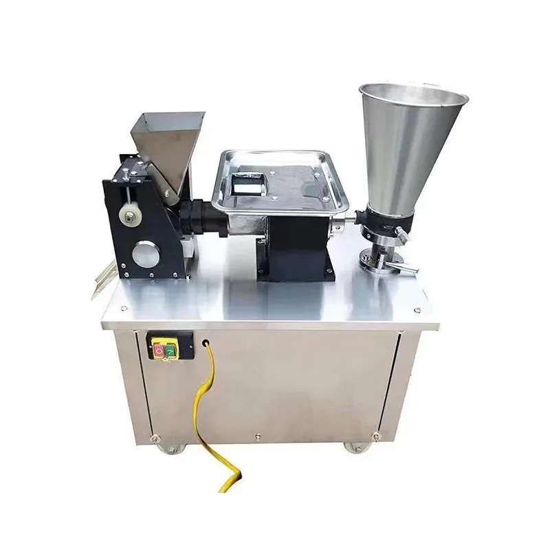 Stainless Steel Double Hopper Automatic Dumpling Making Machine Commercial Movable Wonton Empanada Forming Equipment Customized
