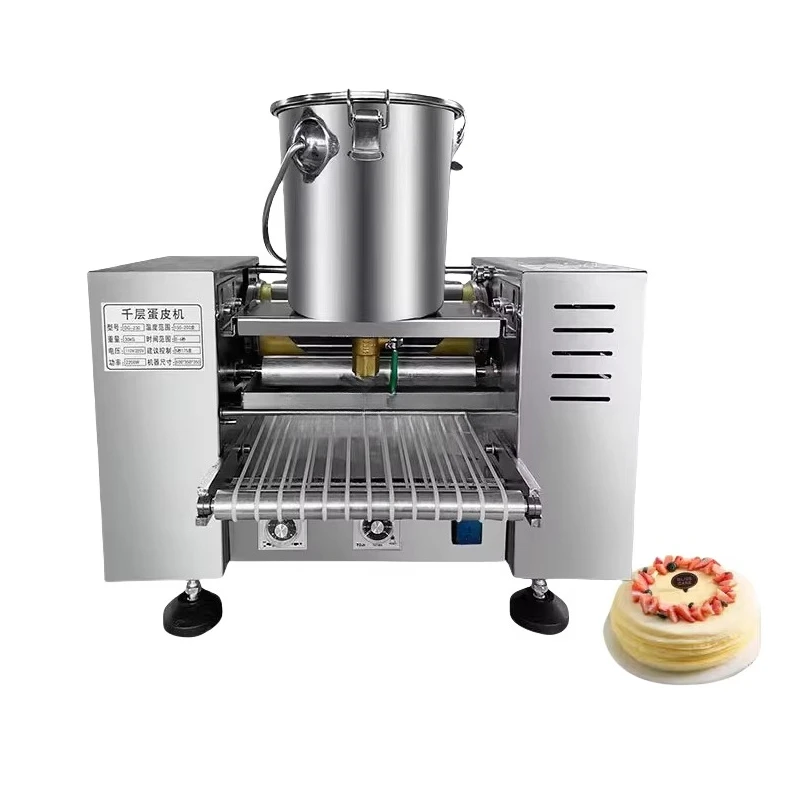 Fully automatic electronic multifunctional  flour crepe maker, high productivity 110/220V for bakery cake shops, brand new