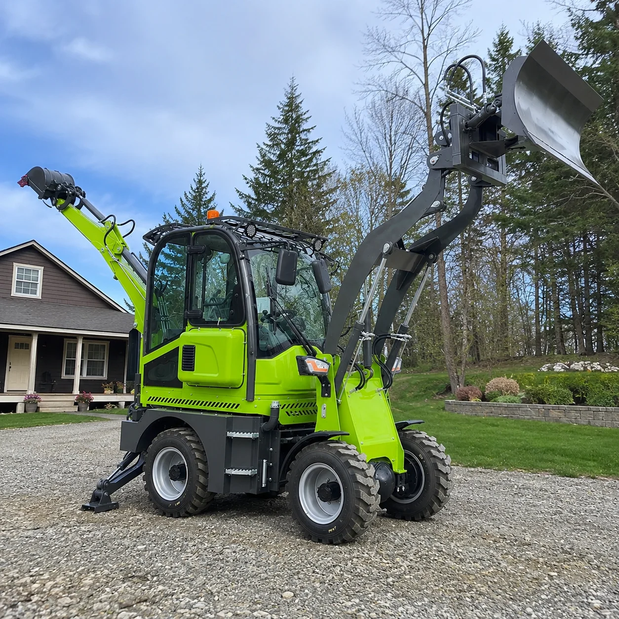 Heavy Equipment Landscaping - Hydraulic Backhoe Loader Heavy Duty Construction