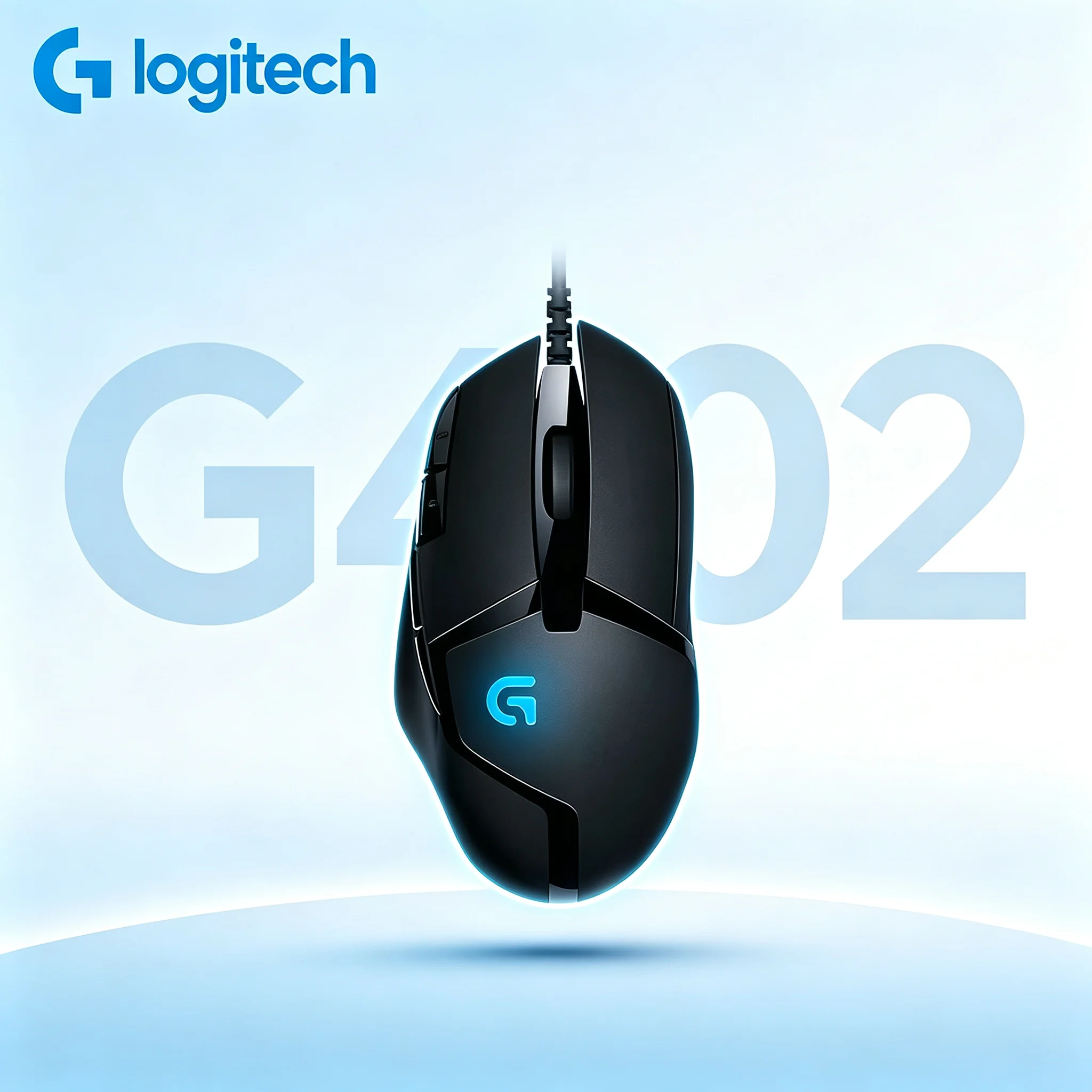Logitech G402 Wired Gaming Mouse For PC Laptop RGB G‑Logo Light High Responsive Optical Sensor E‑Sports Gamer Mice