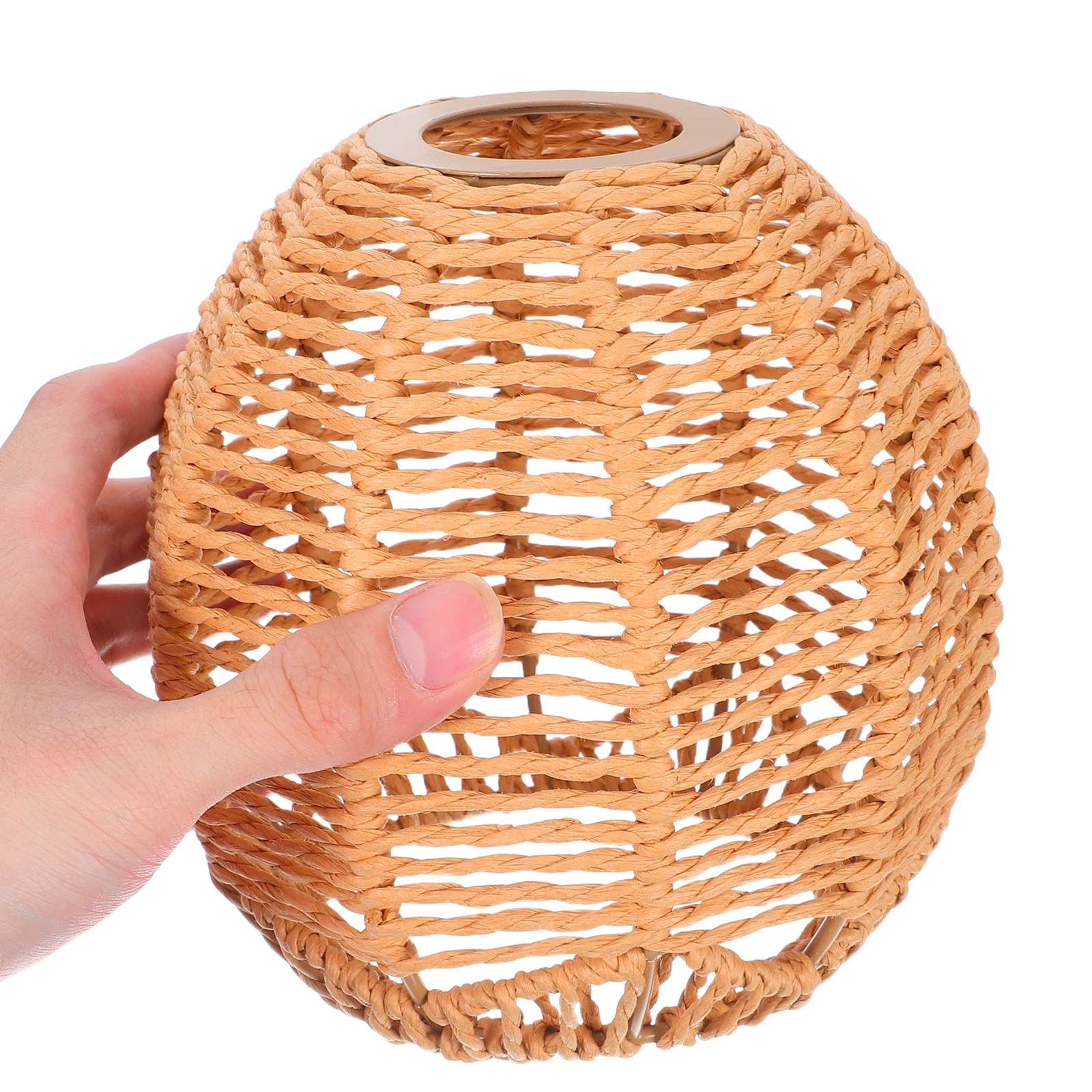 

Nordic Style Wicker Rattan Paper Rope Basket Lampshade Handwoven Ceiling Light Shades Farmhouse Decor Vintage Lighting