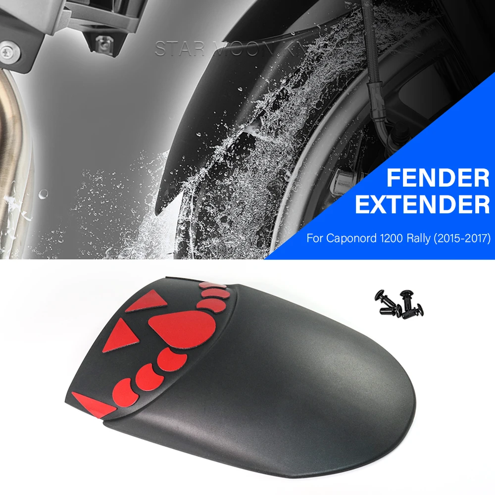 

ABS Fender Extension For Aprilia Caponord 1200 Rally 2017 Motorcycle Front Mudguard Extender Matte Black Mudflaps Splash Guard