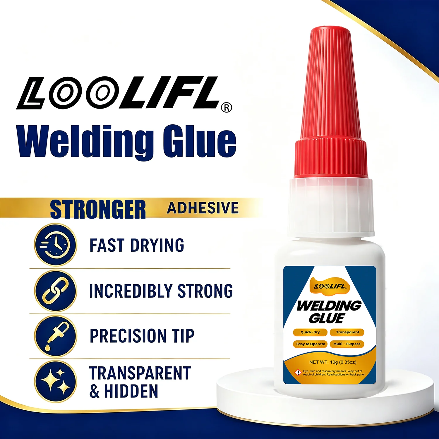 1-7PCS Welding High-Strength Oily Glue All Purpose Clear Super Glue For Metal Wood Stainless Steel Aluminum Glass Crafts Repair