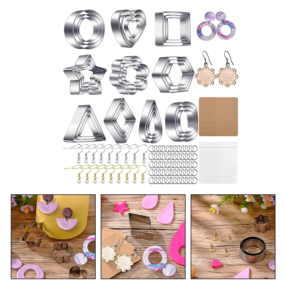 

1Set Stainless Steel Clay Cutters Polymer Clay Tool Easy to Use for Beginners Professionals Jewelry Making Cutter