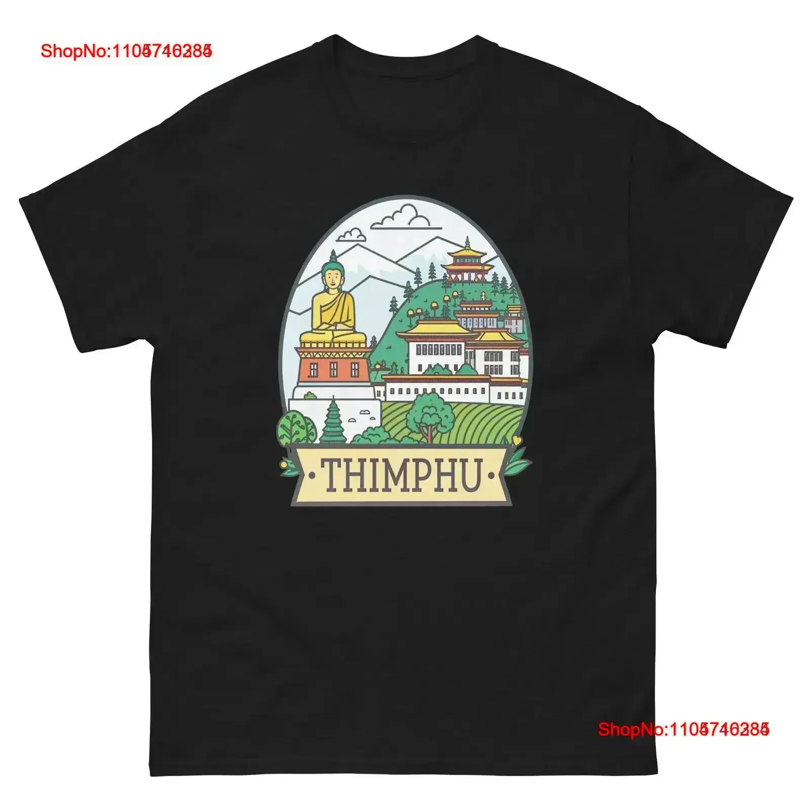 Thimphu World Travel Urban Area City T Shirt vintage Washed Breathable Stretched Comfortable homme Versatile Slightly graphic